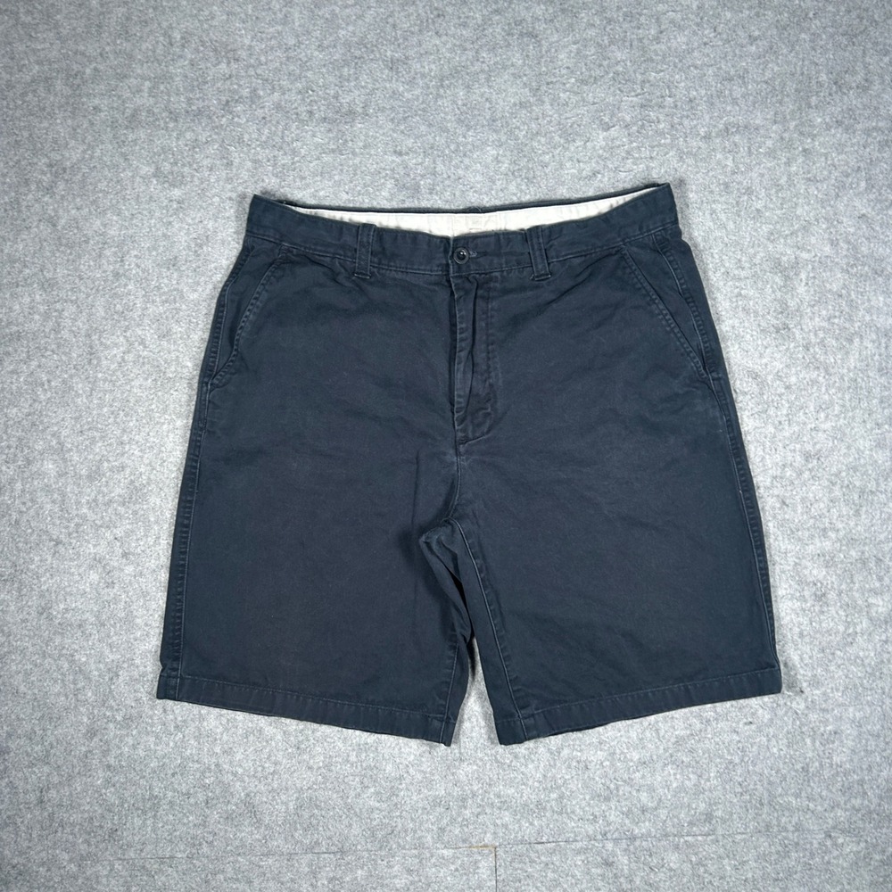 Vintage Gap Khakis Shorts Mens 35 Navy Blue Relaxed Fit Authentic Khaki Casual